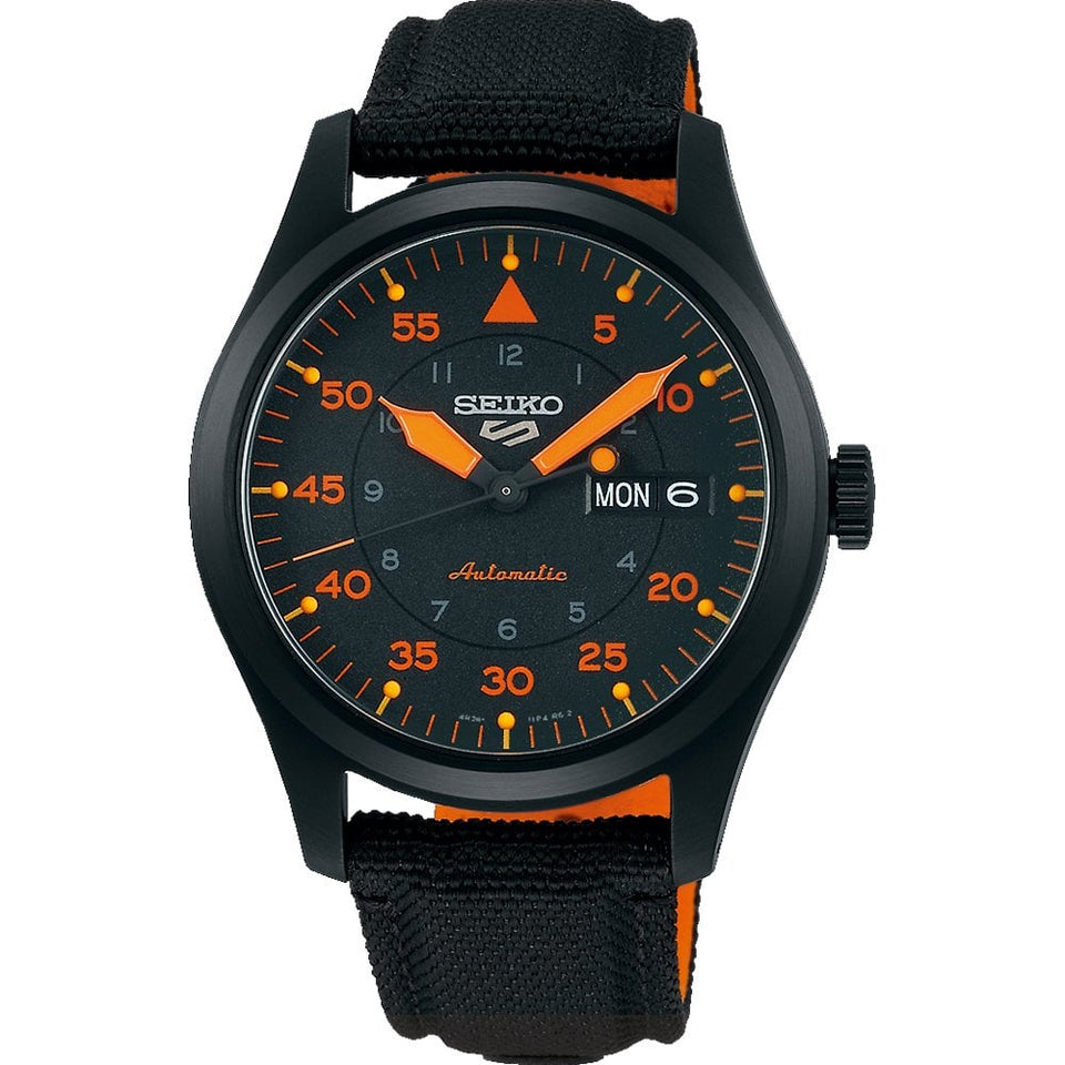 Seiko 5 Sports Men's 'Flieger' 40mm Mechanical Watch | Black