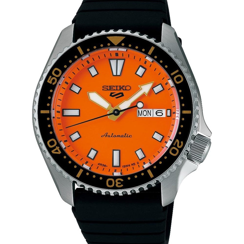 Seiko 5 Sports Men's Redux SKX Daichi Orange Dial Automatic Watch