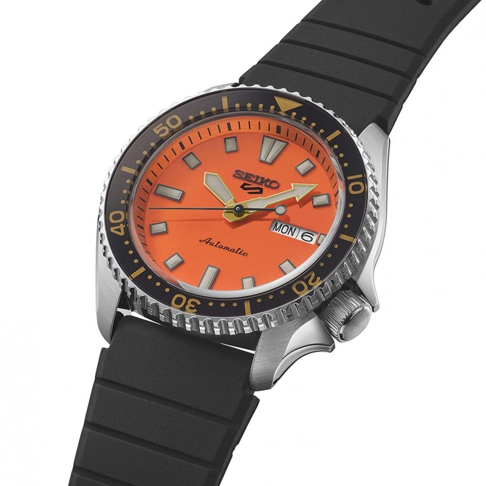 Seiko 5 Sports Men's Redux SKX Daichi Orange Dial Automatic Watch