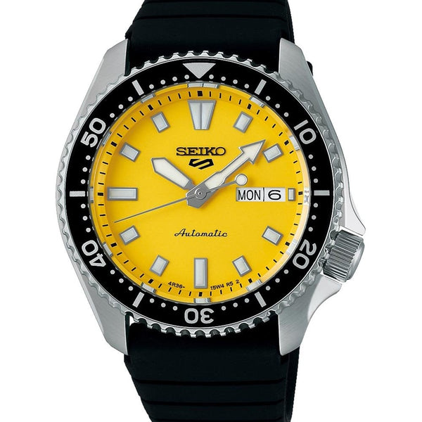 Seiko 5 Sports Men's Redux SKX Ki-iro Yellow Dial Automatic Watch