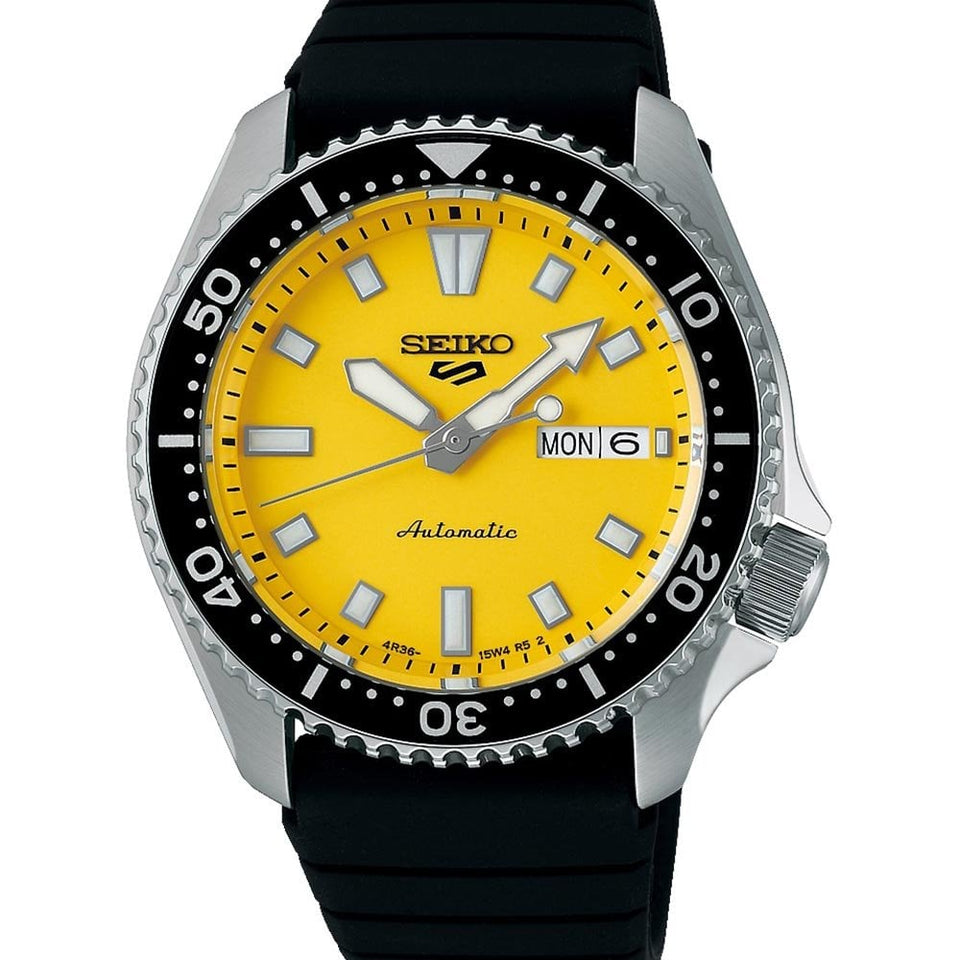 Seiko 5 Sports Men's Redux SKX Ki-iro Yellow Dial Automatic Watch
