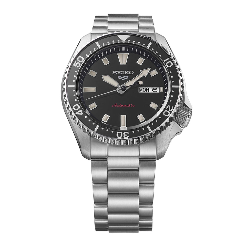 Seiko 5 Sports Men's Redux SKX Kuro Black Dial Automatic Watch