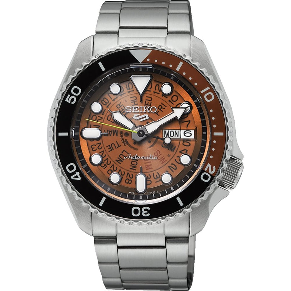 Seiko 5 Sports Men's SKX Brown ‘Skeleton Style’ Automatic Watch
