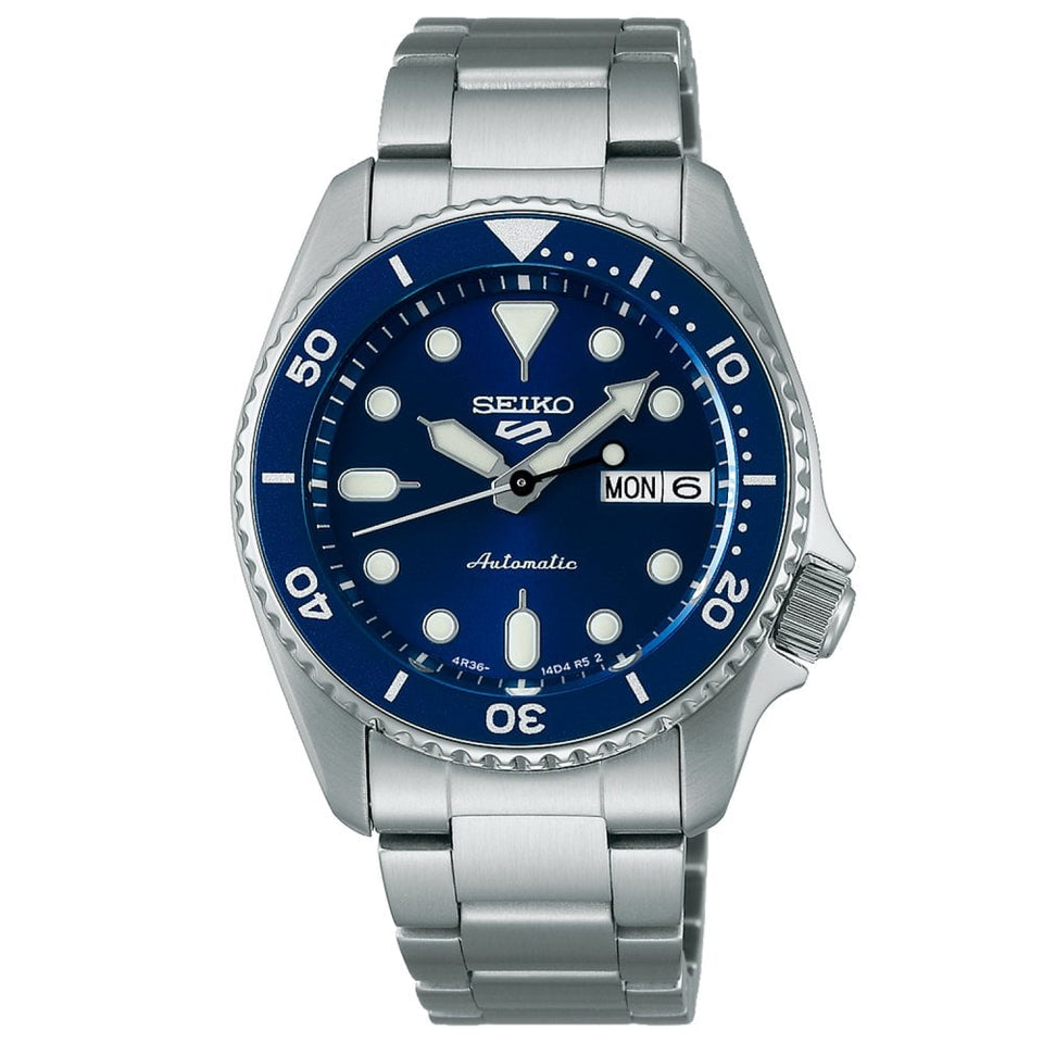 Seiko 5 Sports Men's SKX Street Denim Blue Automatic Watch