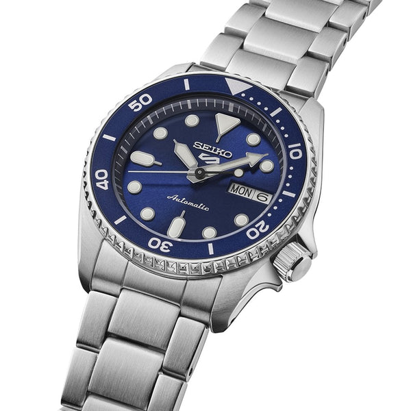 Seiko 5 Sports Men's SKX Street Denim Blue Automatic Watch