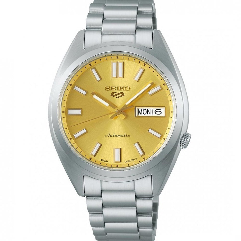 Seiko 5 Sports Men's SNXS Vintage Gold 'Gold Cufflinks' Bracelet Watch
