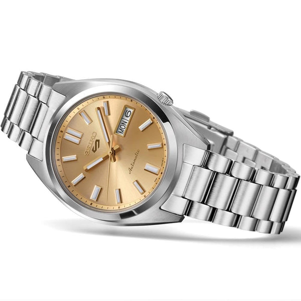 Seiko 5 Sports Men's SNXS Vintage Gold 'Gold Cufflinks' Bracelet Watch