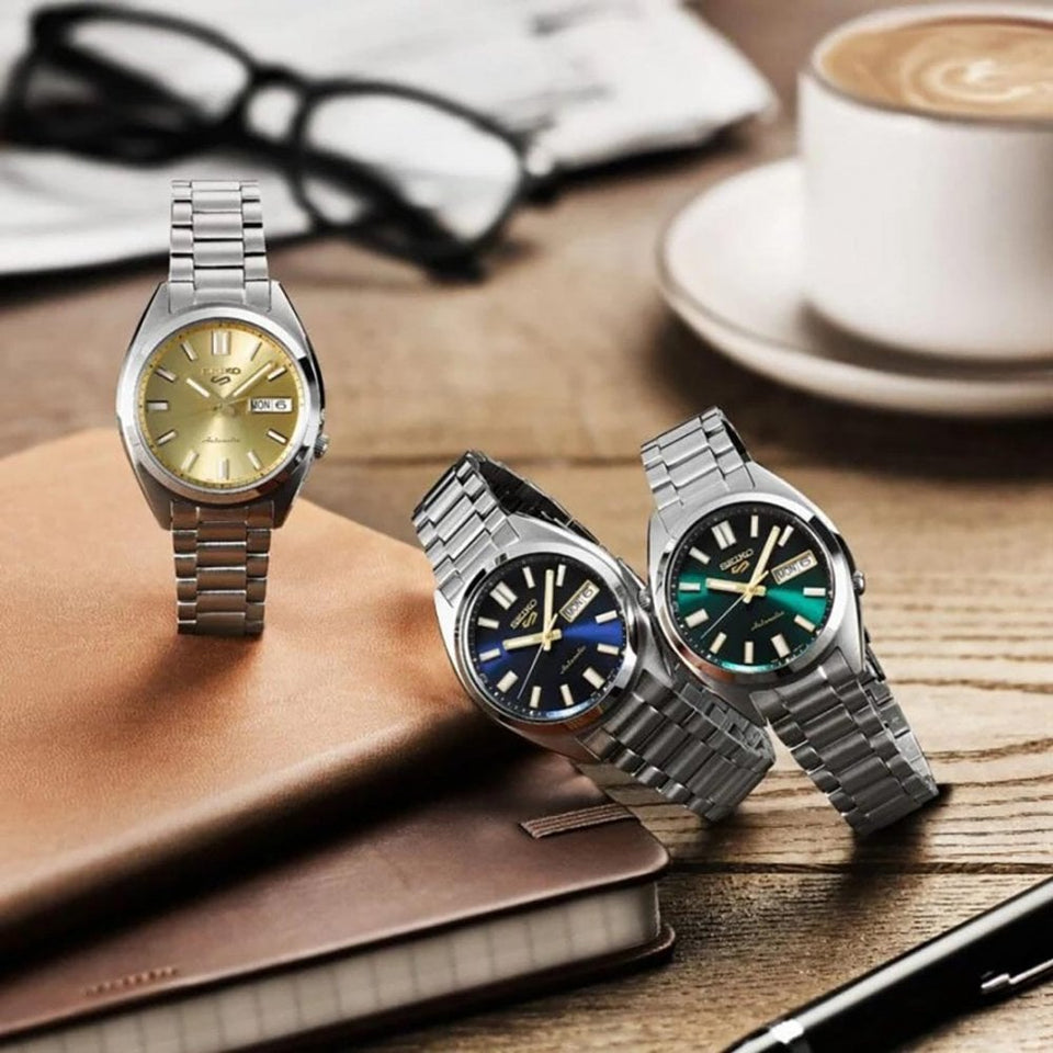 Seiko 5 Sports Men's SNXS Vintage Gold 'Gold Cufflinks' Bracelet Watch