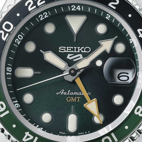 Seiko 5 Sports Men's Sports SKX GMT Bi-Colour Green Watch