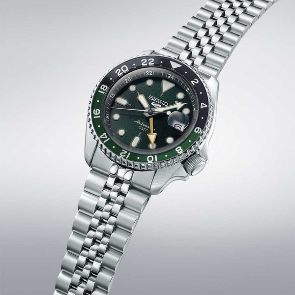 Seiko 5 Sports Men's Sports SKX GMT Bi-Colour Green Watch