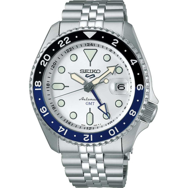 Seiko 5 Sports Men's Sports SKX GMT Sky Blue & Silver Cloud Watch