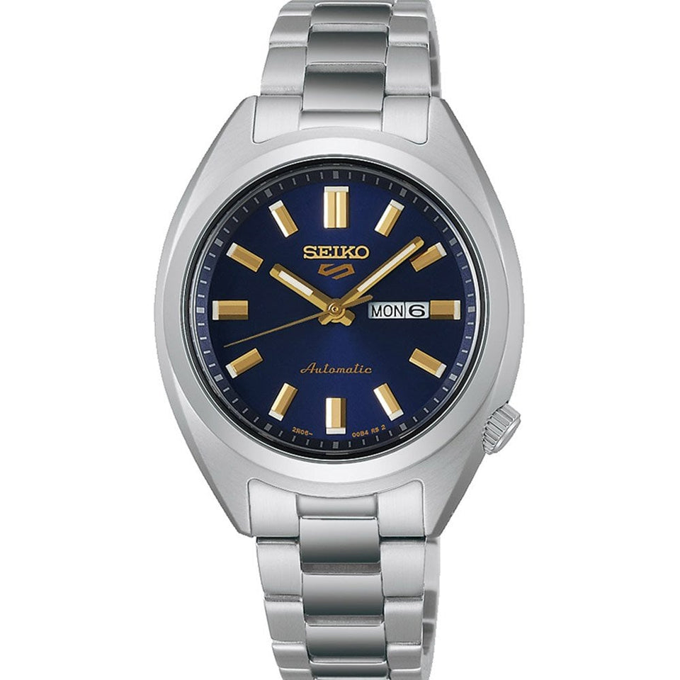 Seiko 5 Sports SNXS 'Hebitama' Denim Blue Dial Bracelet Watch