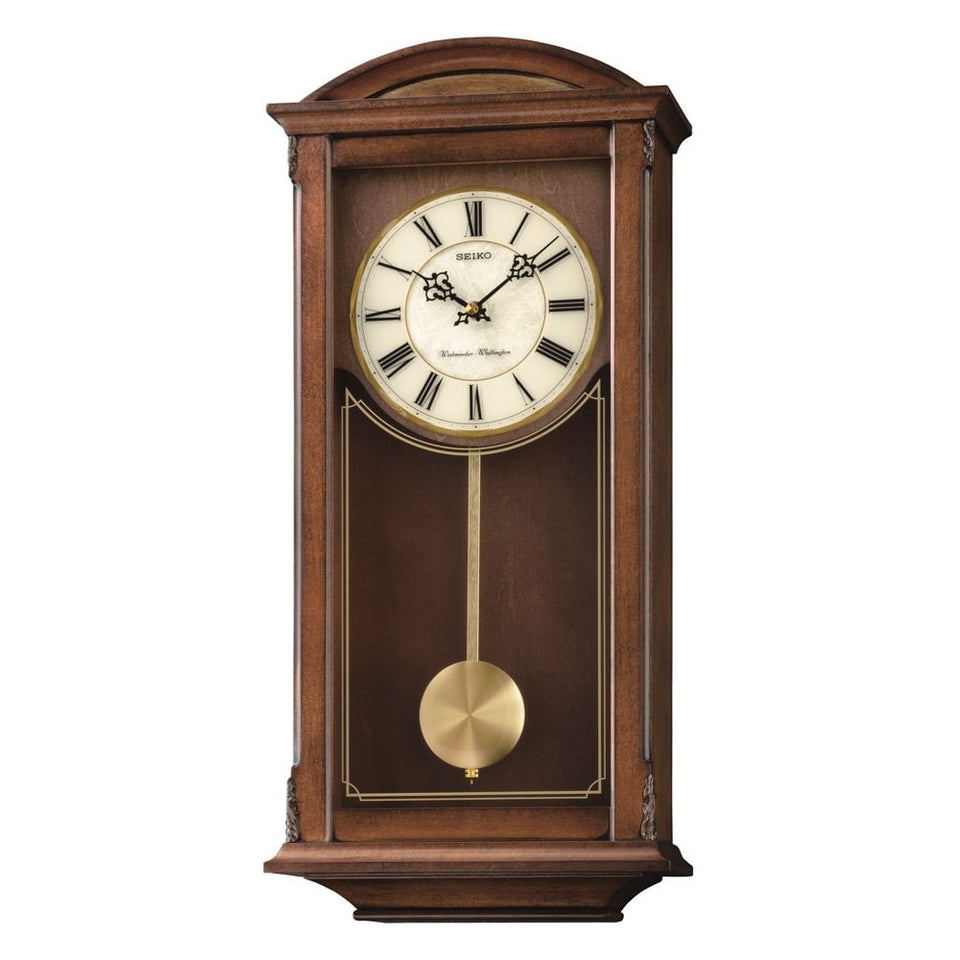 Seiko 55cm Wooden Pendulum Wall Clock
