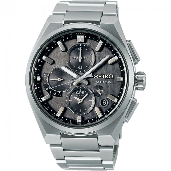 Seiko Astron Celestial Grey Dual-Time GPS Solar Chronograph Watch