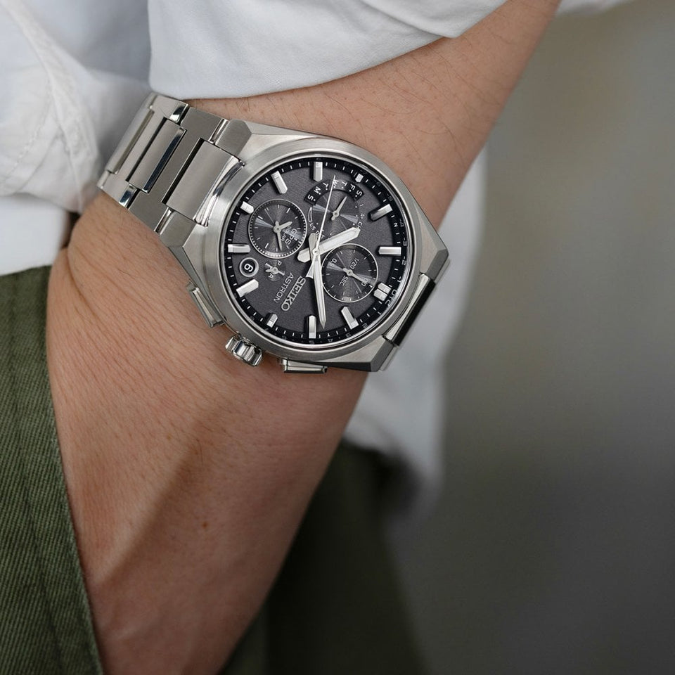 Seiko Astron Celestial Grey Dual-Time GPS Solar Chronograph Watch