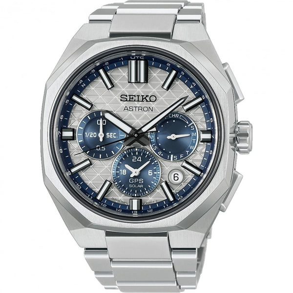 Seiko Astron Men's 145th Anniversary Solar GPS Limited Edition White & Silver Watch