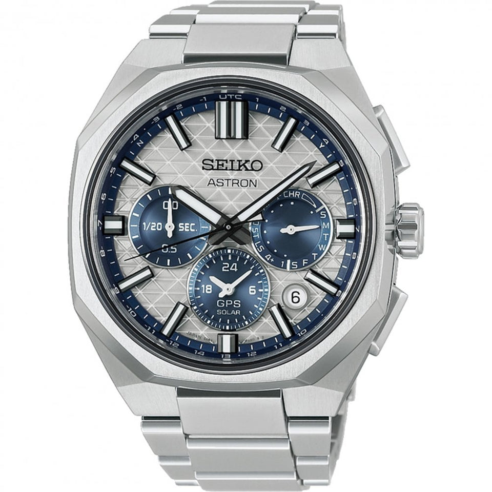 Seiko Astron Men's 145th Anniversary Solar GPS Limited Edition White & Silver Watch