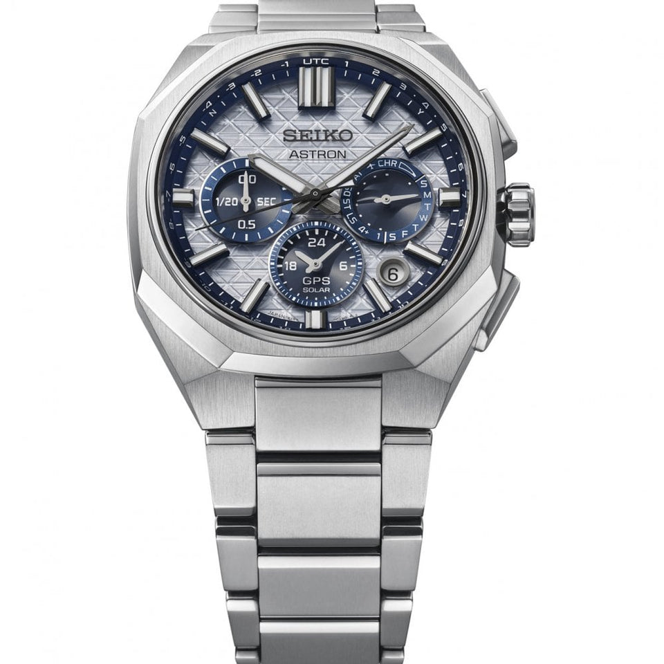 Seiko Astron Men's 145th Anniversary Solar GPS Limited Edition White & Silver Watch