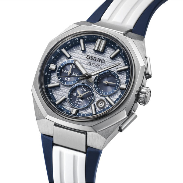 Seiko Astron Men's 145th Anniversary Solar GPS Limited Edition White & Silver Watch