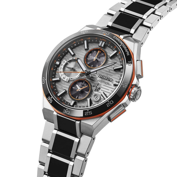 Seiko Astron Men's GPS Solar Orange Accent Limited Edition Watch (XXXX/1200)