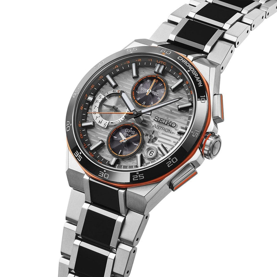 Seiko Astron Men's GPS Solar Orange Accent Limited Edition Watch (XXXX/1200)