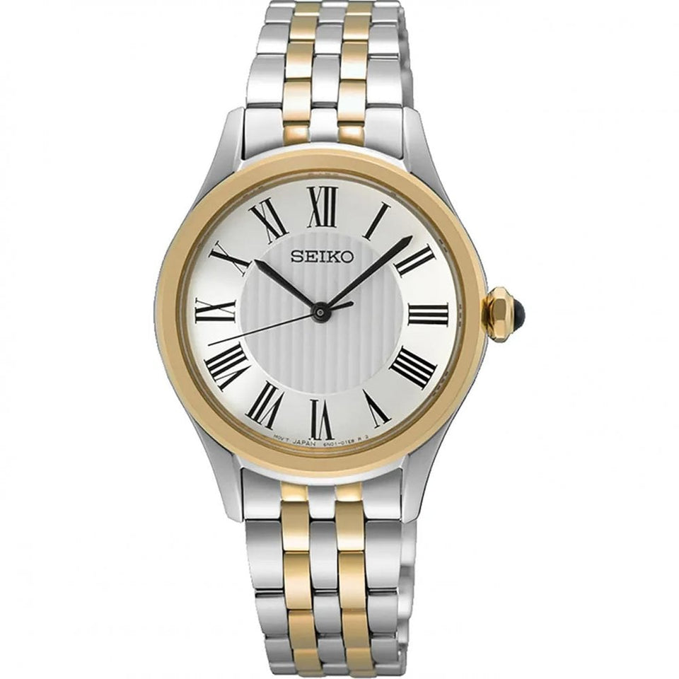Seiko Ladies Caprice White Dial Two Tone Bracelet Watch