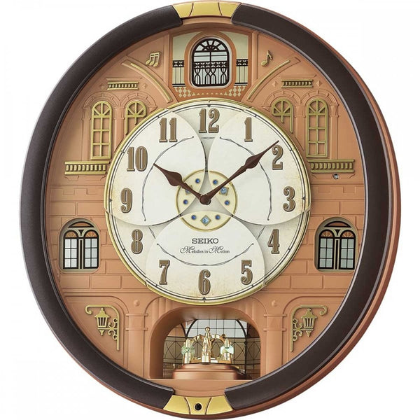 Seiko Melodies In Motion Westminster Metallic Dark Brown Wall Clock