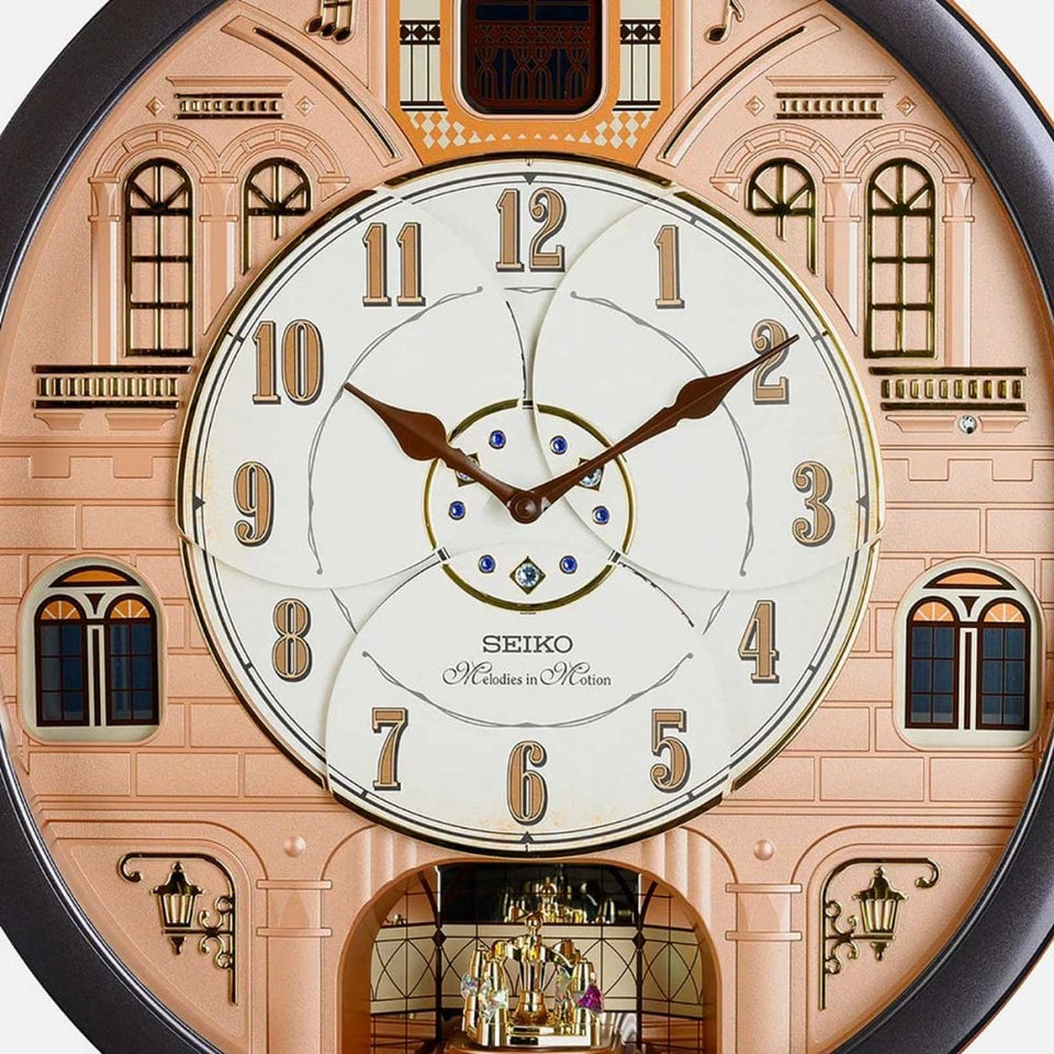 Seiko Melodies In Motion Westminster Metallic Dark Brown Wall Clock