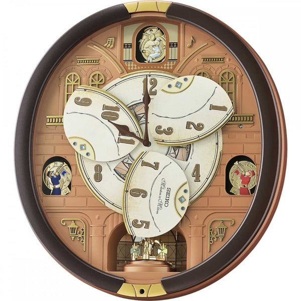 Seiko Melodies In Motion Westminster Metallic Dark Brown Wall Clock