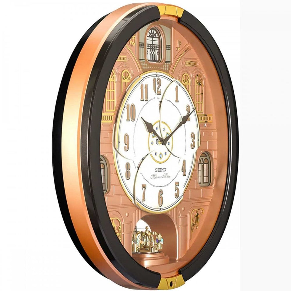 Seiko Melodies In Motion Westminster Metallic Dark Brown Wall Clock