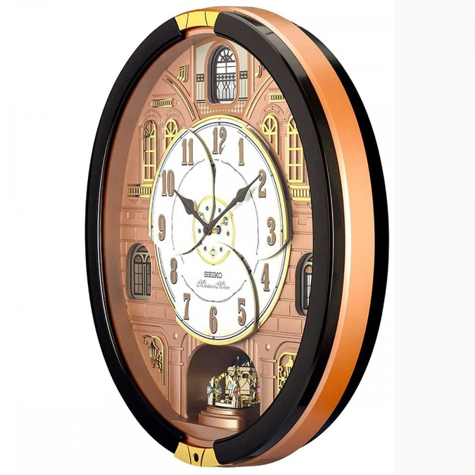 Seiko Melodies In Motion Westminster Metallic Dark Brown Wall Clock