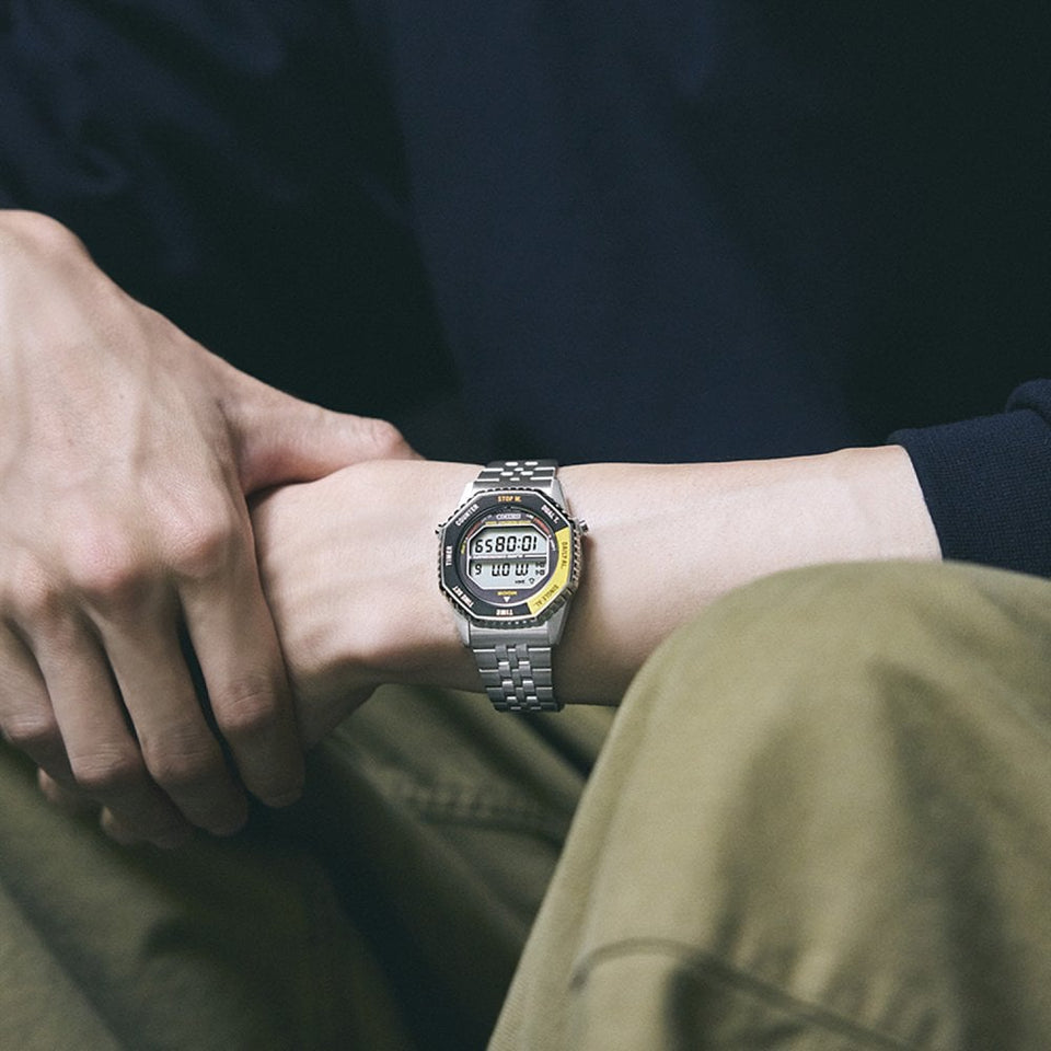Seiko Men's Black & Yellow 1980's A829 Rotocall Reissue Watch