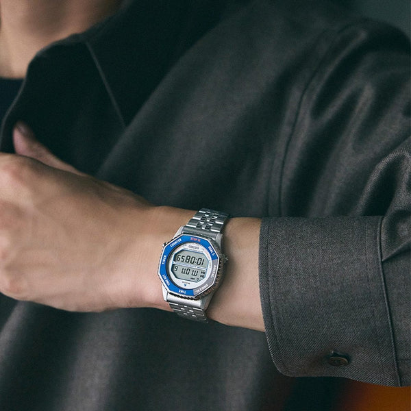 Seiko Men's Blue & Silver 1980's A829 Rotocall Reissue Watch