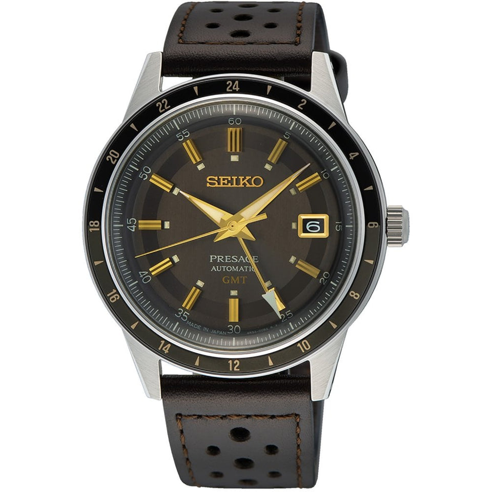 Seiko Presage ‘Fume‘ Style 60s Road Trip GMT Watch