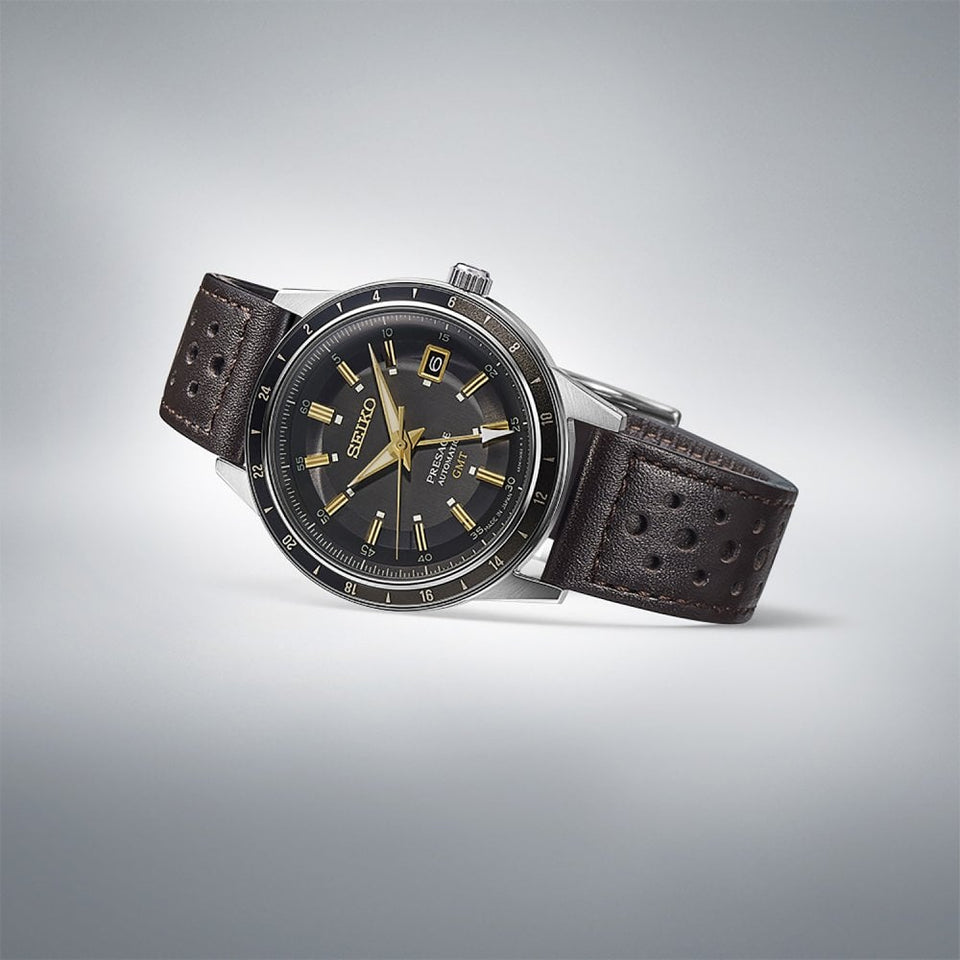 Seiko Presage ‘Fume‘ Style 60s Road Trip GMT Watch