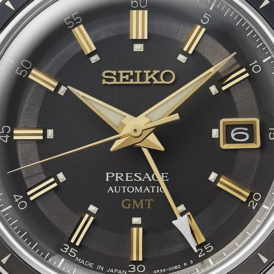 Seiko Presage ‘Fume‘ Style 60s Road Trip GMT Watch