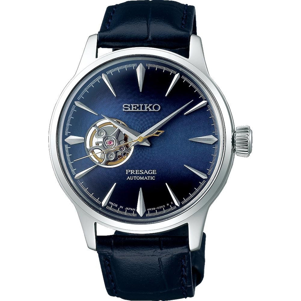 Seiko Presage Gent's Cocktail Time 'Blue Moon' Open Heart Watch