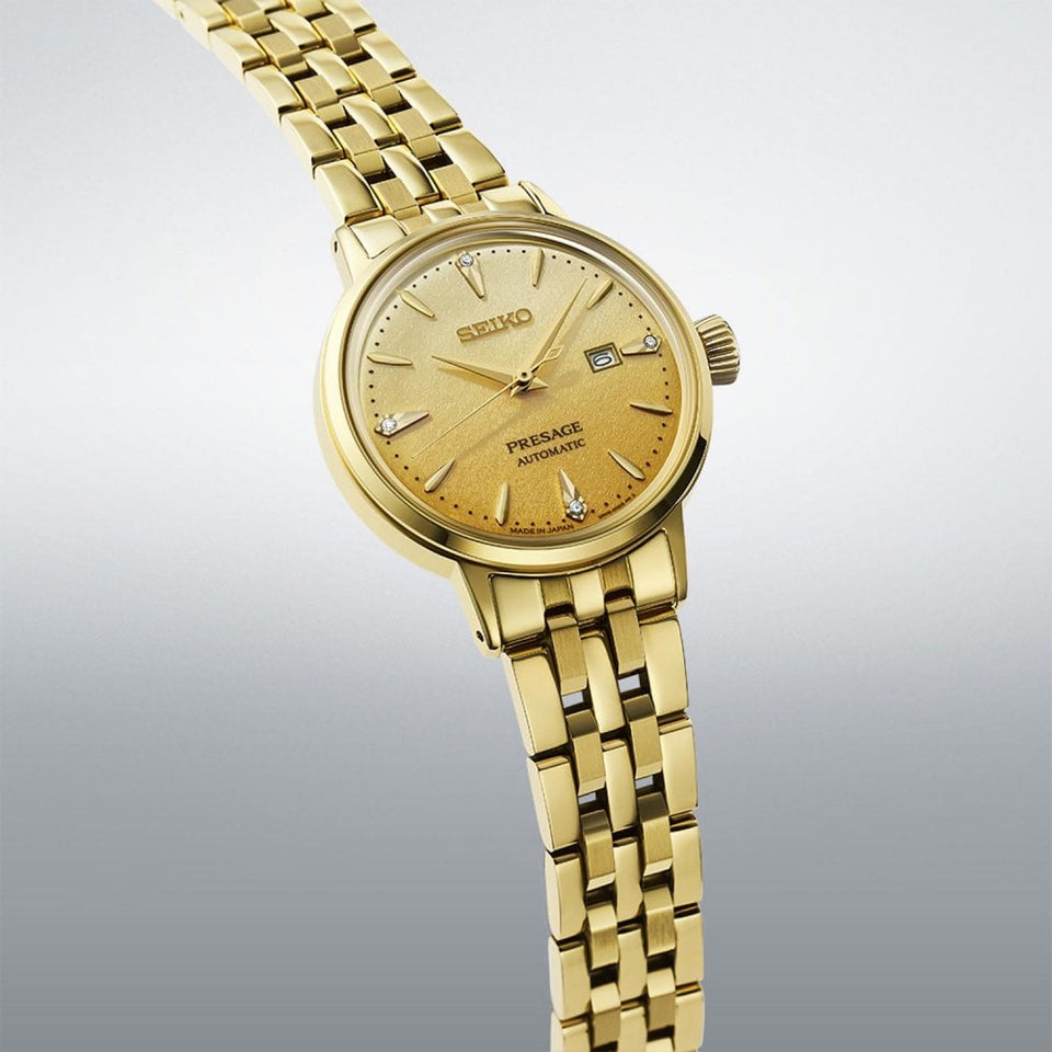 Seiko Presage Ladies 'Eggnog' Diamond Set Cocktail Time Watch