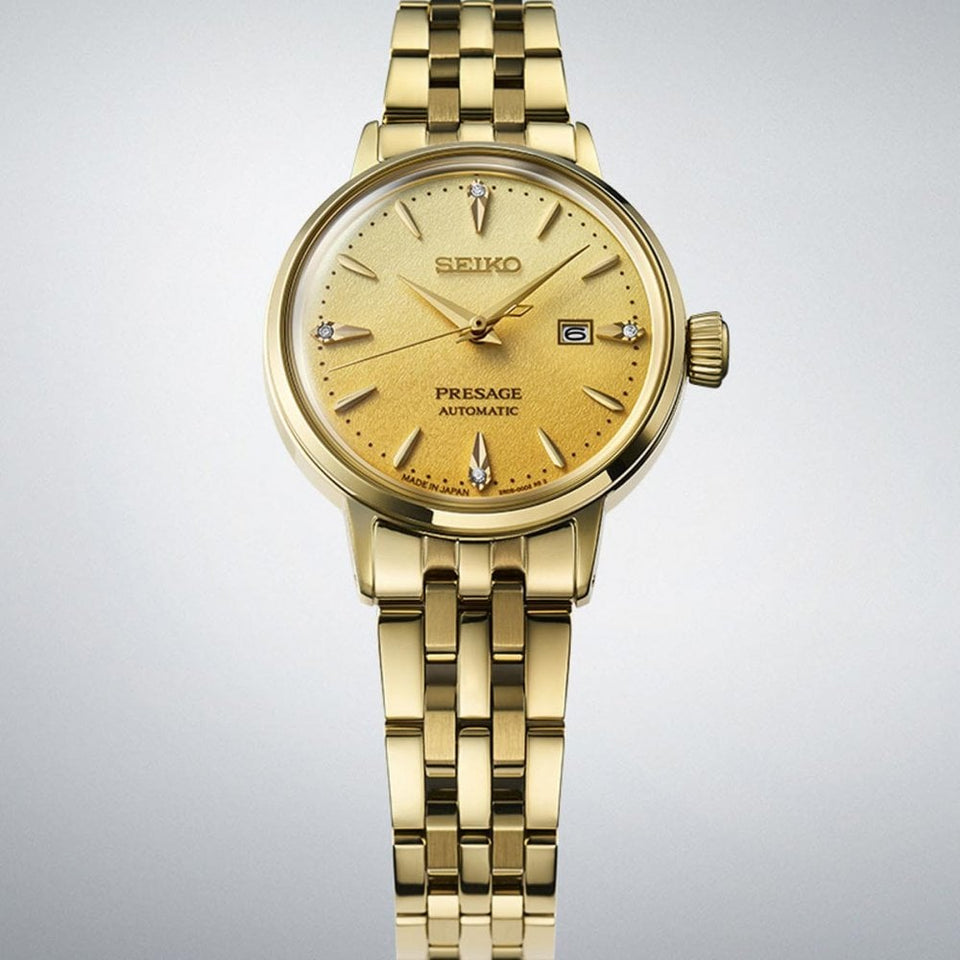 Seiko Presage Ladies 'Eggnog' Diamond Set Cocktail Time Watch