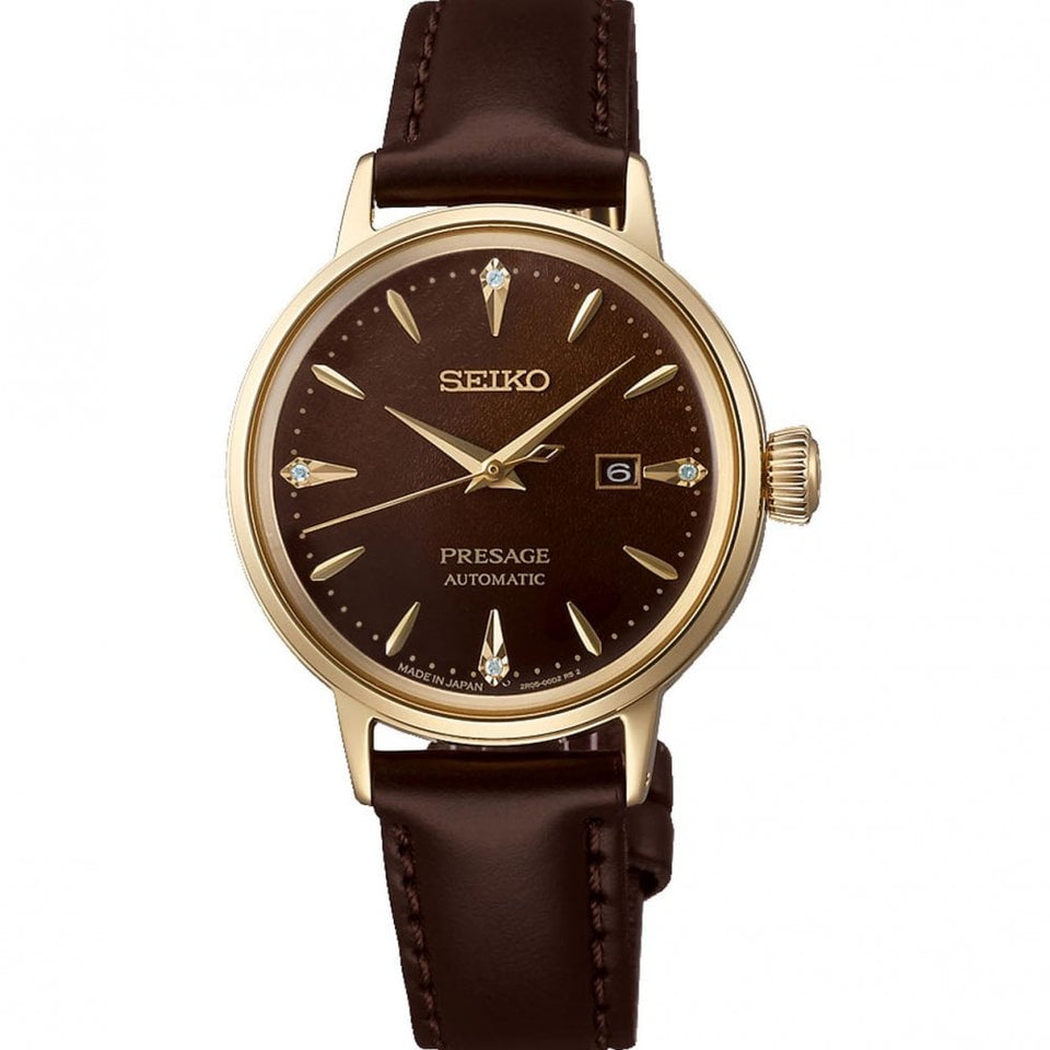 Seiko Presage Ladies 'Jamaican Coffee' Diamond Set Cocktail Time Watch