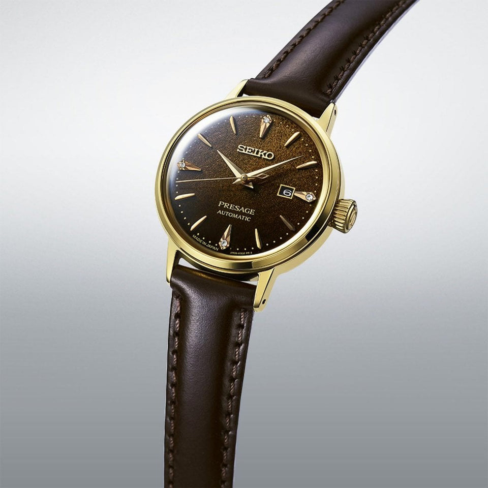 Seiko Presage Ladies 'Jamaican Coffee' Diamond Set Cocktail Time Watch
