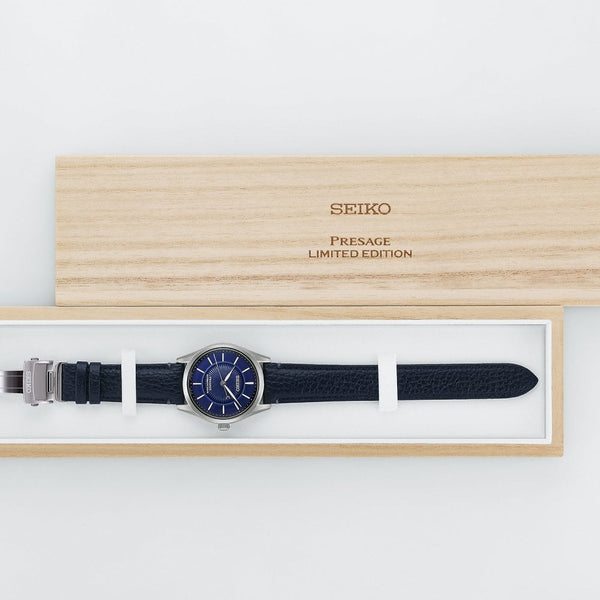 Seiko Presage Limited Edition 145th Anniversary 'Craftsmanship' Ruri Blue Leather Watch