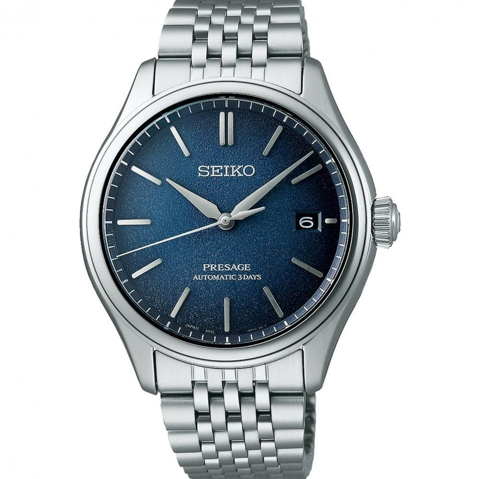 Seiko Presage Men's Classic in ‘Ai-iro’ Japan Blue Bracelet Watch