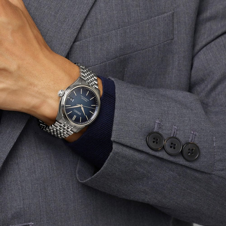 Seiko Presage Men's Classic in ‘Ai-iro’ Japan Blue Bracelet Watch