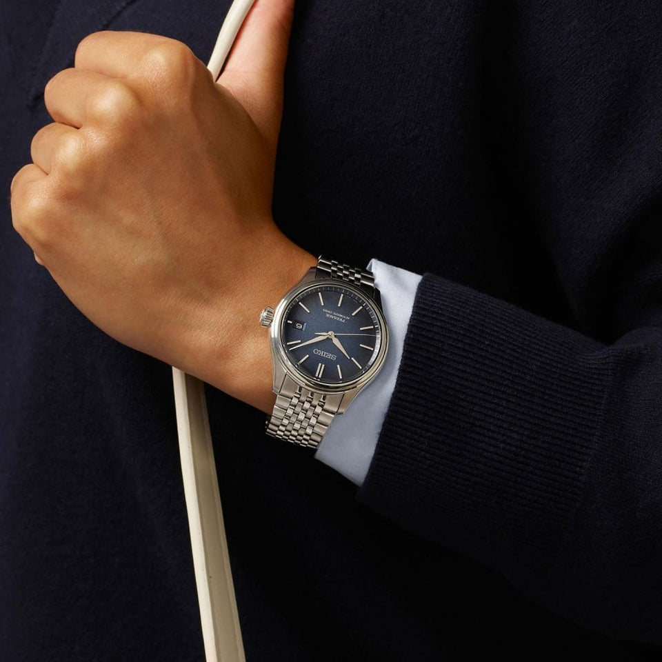 Seiko Presage Men's Classic in ‘Ai-iro’ Japan Blue Bracelet Watch