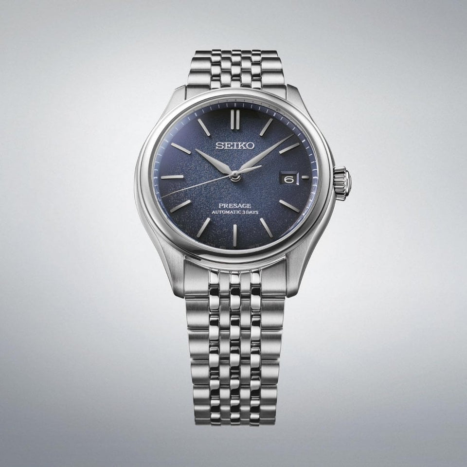 Seiko Presage Men's Classic in ‘Ai-iro’ Japan Blue Bracelet Watch