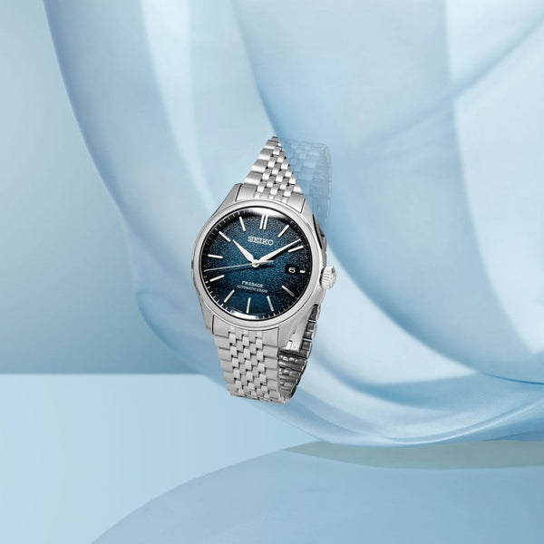 Seiko Presage Men's Classic Open Heart in 'Ai-iro' Japan Blue Bracelet Watch