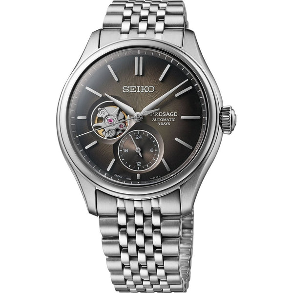 Seiko Presage Men's Classic Series 40mm ‘Sumi-iro’ Open Heart Watch