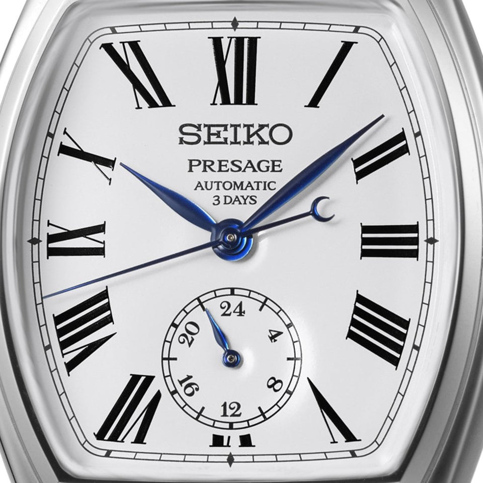 Seiko Presage Men's Classic Series Enamel 'Tonneau' Bracelet Watch