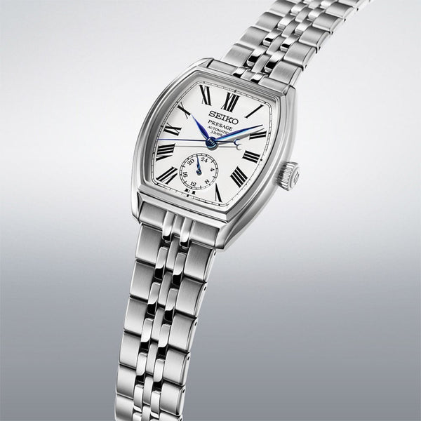 Seiko Presage Men's Classic Series Enamel 'Tonneau' Bracelet Watch